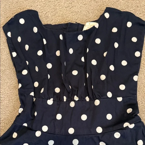 Kate Spade Kids Dress in Navy with White Dots - Picture 2 of 8